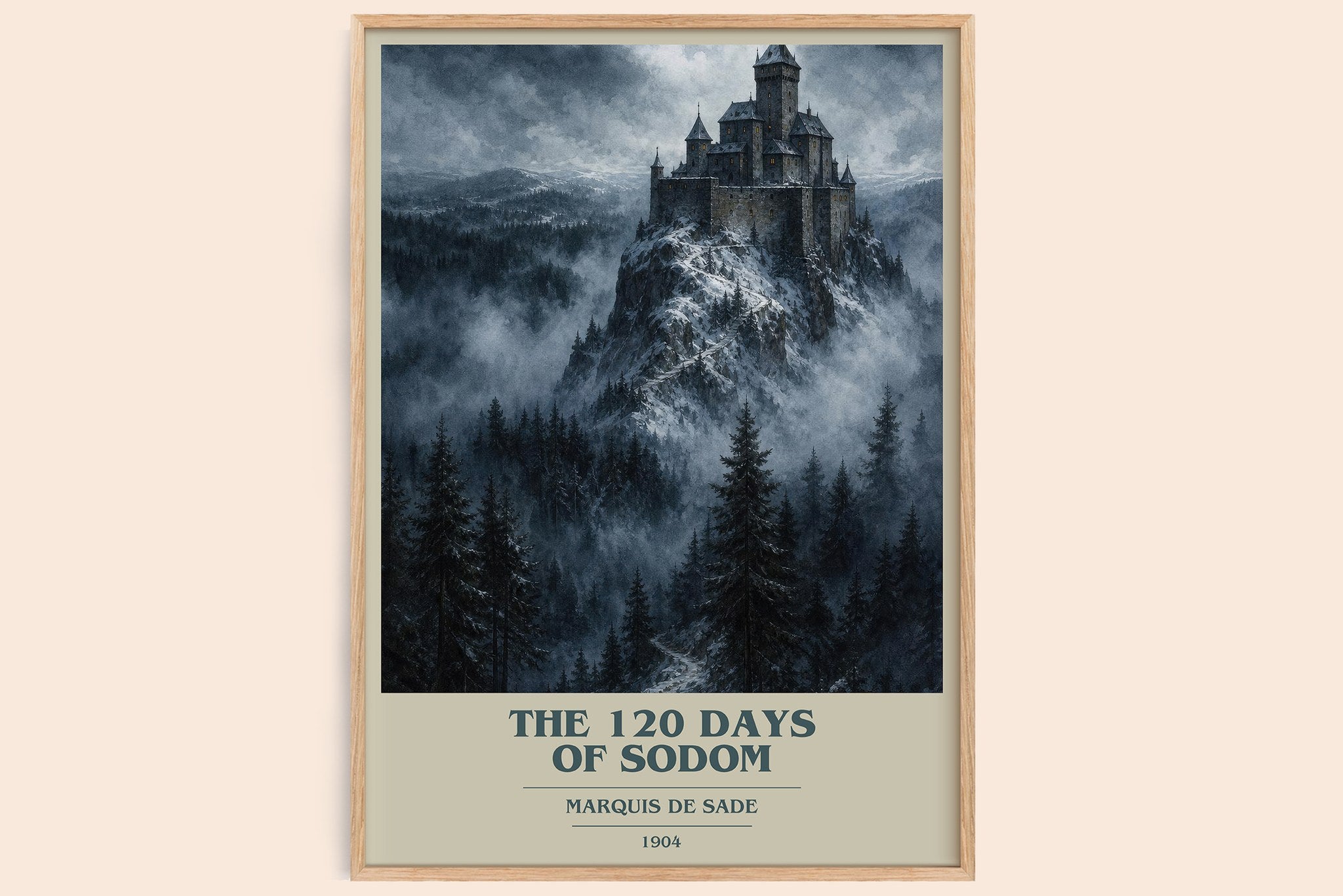 The 120 Days of Sodom Book Cover Poster by Marquis de Sade