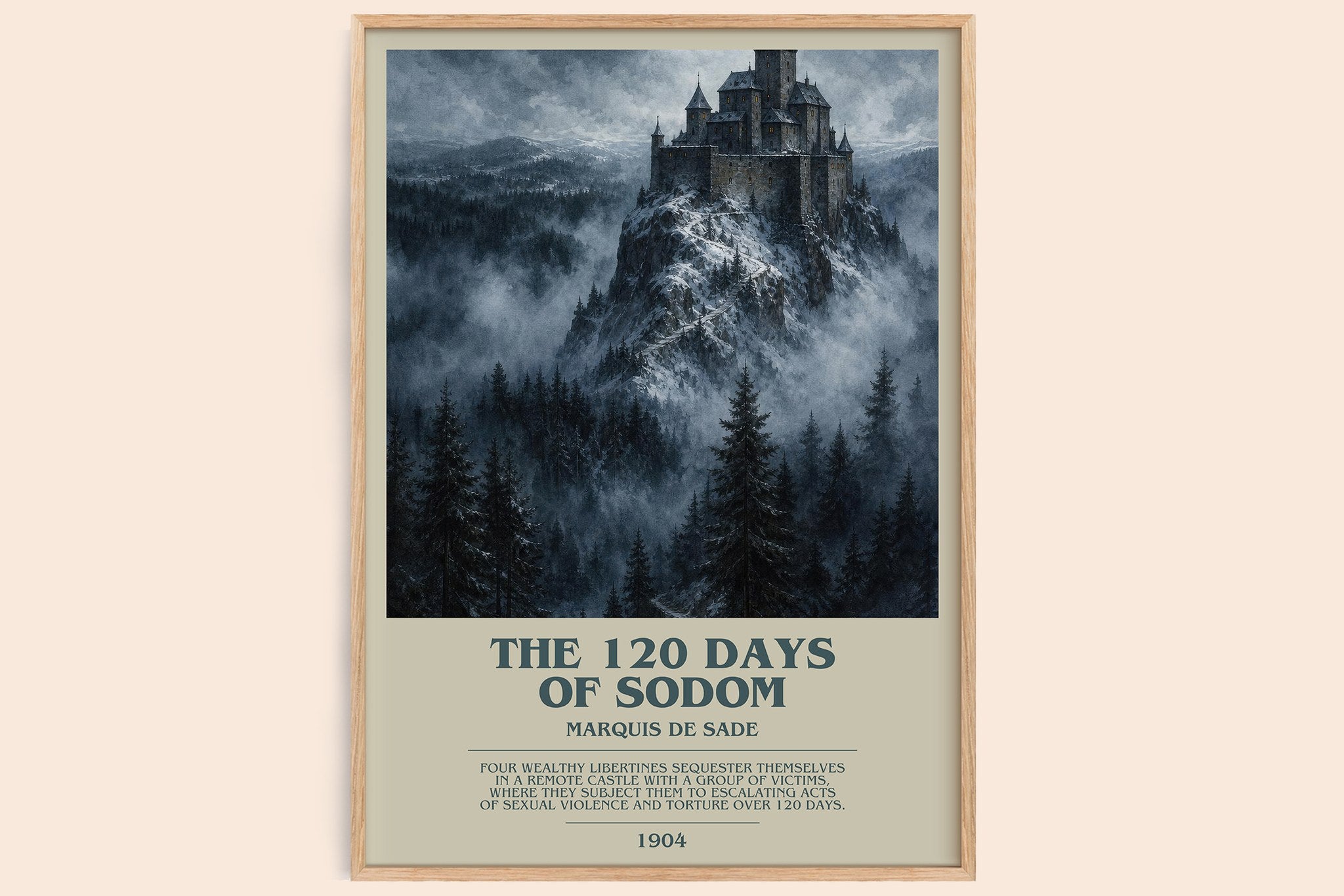 The 120 Days of Sodom Bookish Wall Art by Marquis de Sade