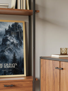 The 120 Days of Sodom book watercolour illustration paper finish options – matte satin gloss