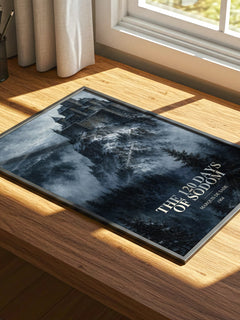 The 120 Days of Sodom watercolour book poster framed on wall – philosophy wall art
