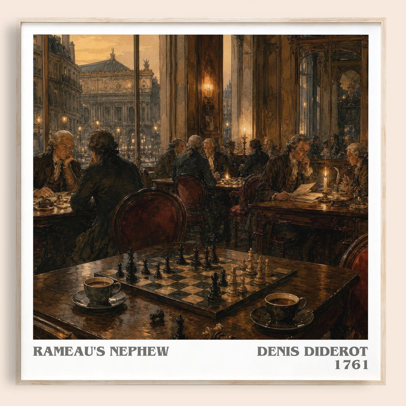 Rameau's Nephew literary book poster by Denis Diderot – framed literary art print