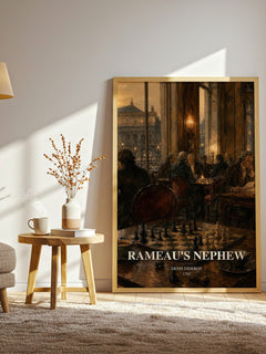 Rameau's Nephew watercolour print in frame leaning in hallway – philosophy wall art
