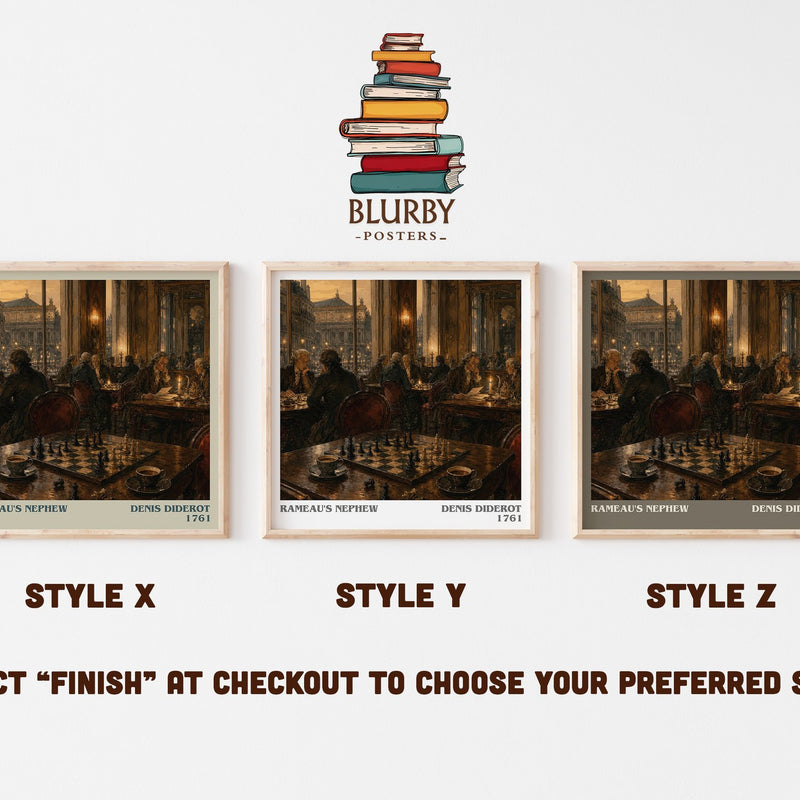 Rameau's Nephew literary print in frame leaning in hallway – philosophy wall art