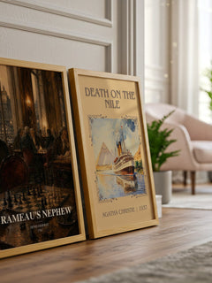 Rameau's Nephew watercolour print framed by window – literary home decor