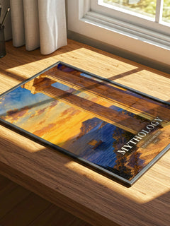 Mythology watercolour book poster framed on wall – non fiction wall art