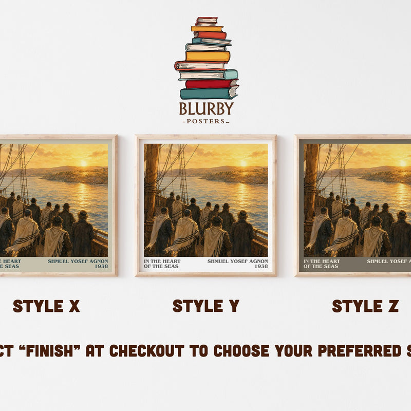In The Heart Of The Seas literary print in frame leaning in hallway – literary fiction wall art