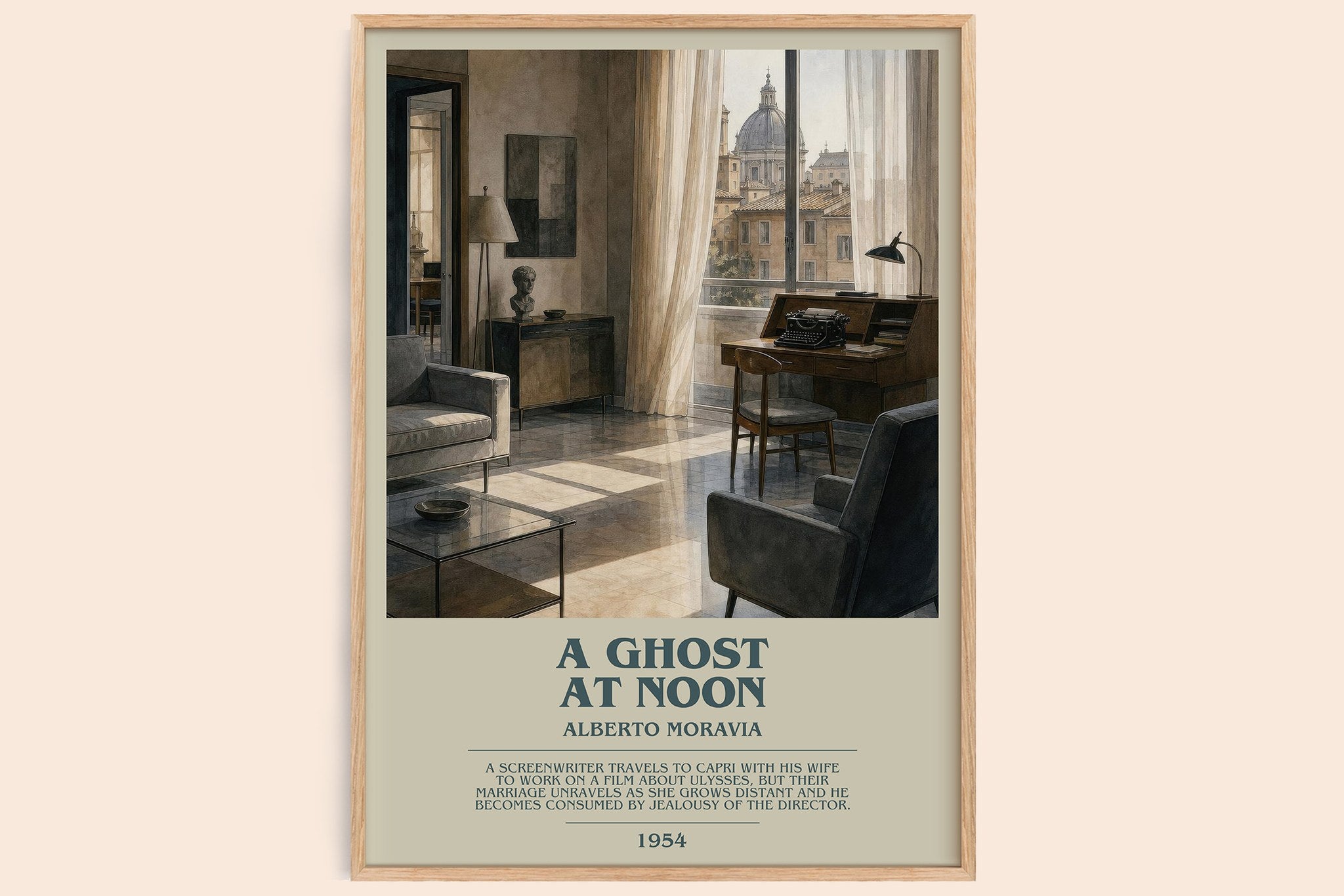 A Ghost at Noon Bookish Wall Art by Alberto Moravia
