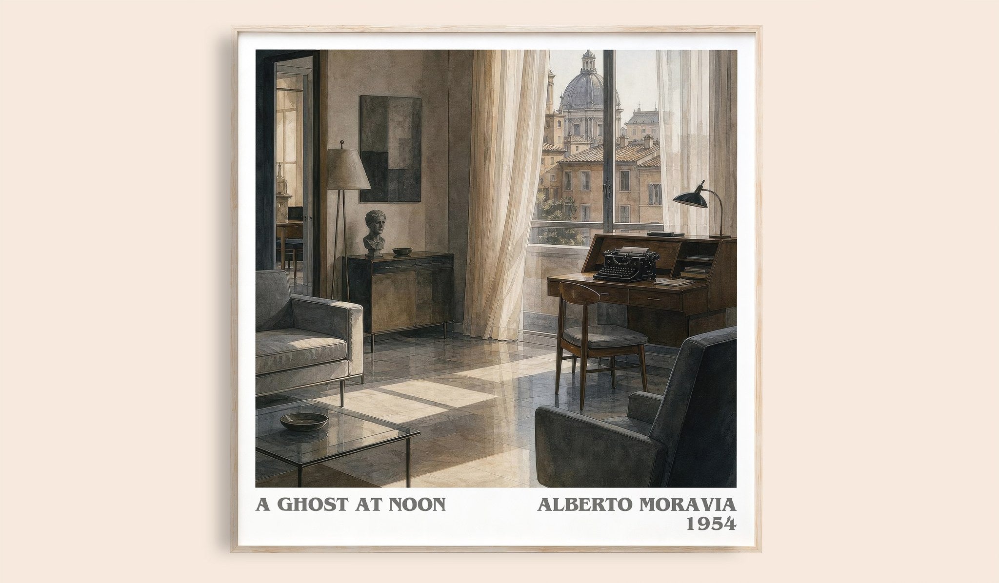 A Ghost at Noon Literary Art Print by Alberto Moravia