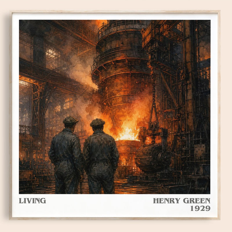 Living literary book poster by Henry Green – framed literary art print