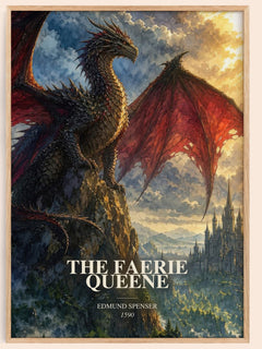 The Faerie Queene watercolour book poster by Edmund Spenser – framed literary art print