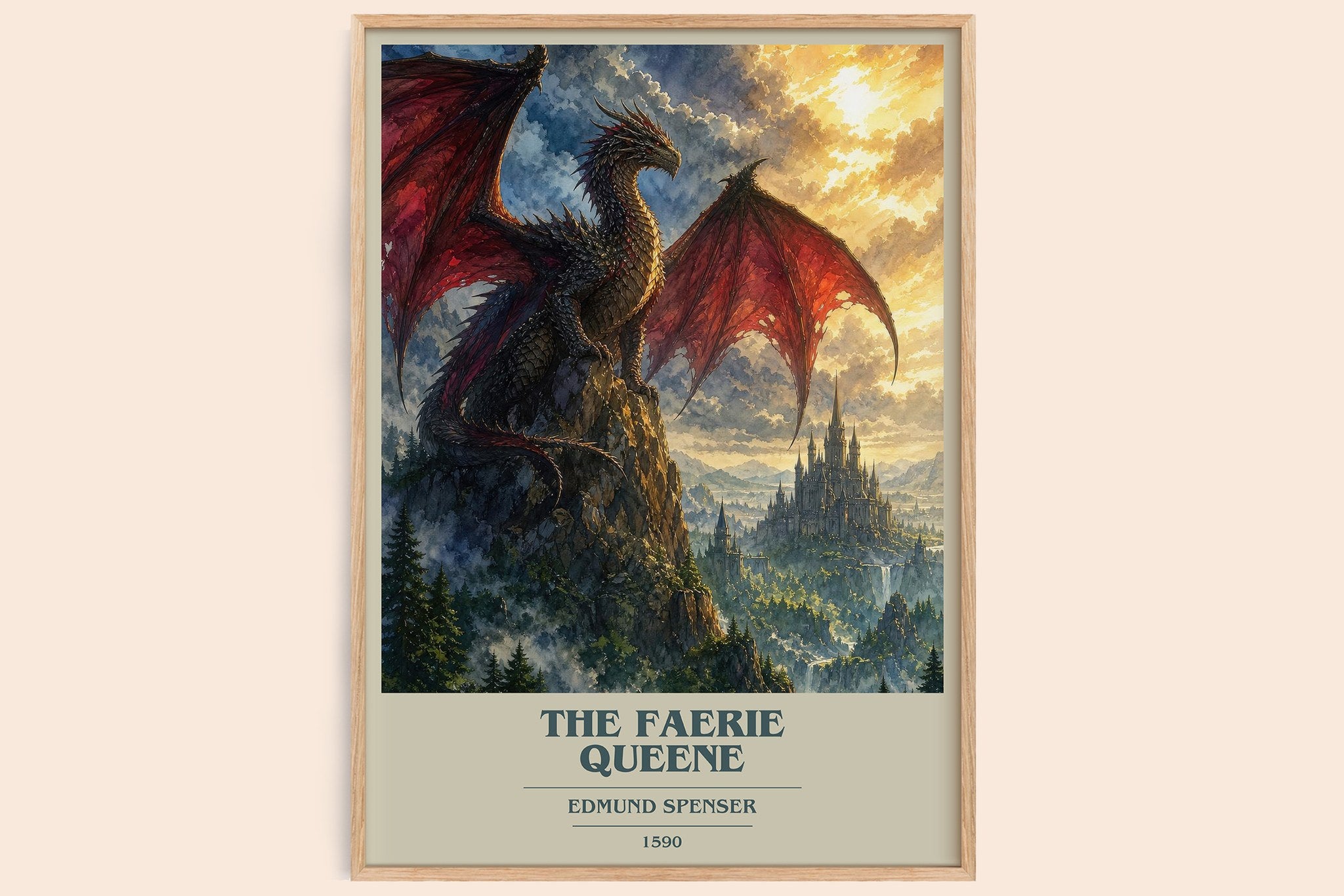 The Faerie Queene Book Cover Poster by Edmund Spenser