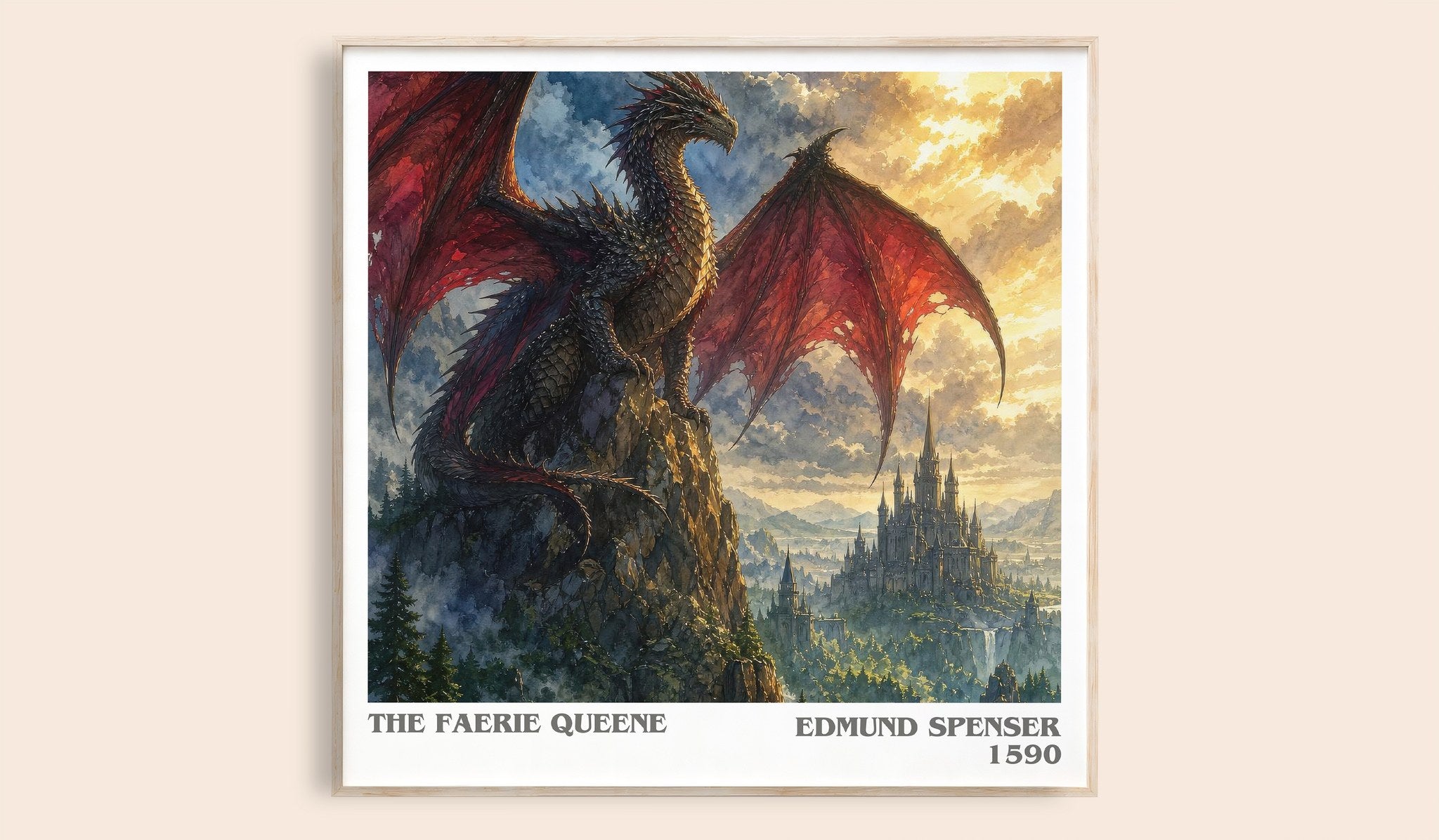 The Faerie Queene Literary Art Print by Edmund Spenser