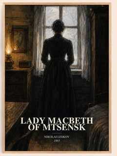 Lady Macbeth Of Mtsensk watercolour book poster by Nikolai Leskov – framed literary art print