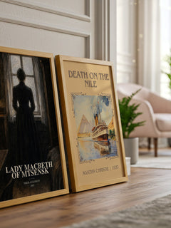 Lady Macbeth Of Mtsensk watercolour print framed by window – literary home decor