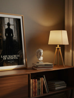 Lady Macbeth Of Mtsensk watercolour print on bookshelf – Nikolai Leskov fan gift