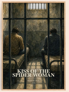 Kiss of the Spider Woman watercolour book poster by Manuel Puig – framed literary art print