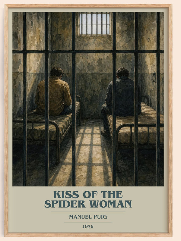 Kiss of the Spider Woman book cover book poster by Manuel Puig – framed literary art print