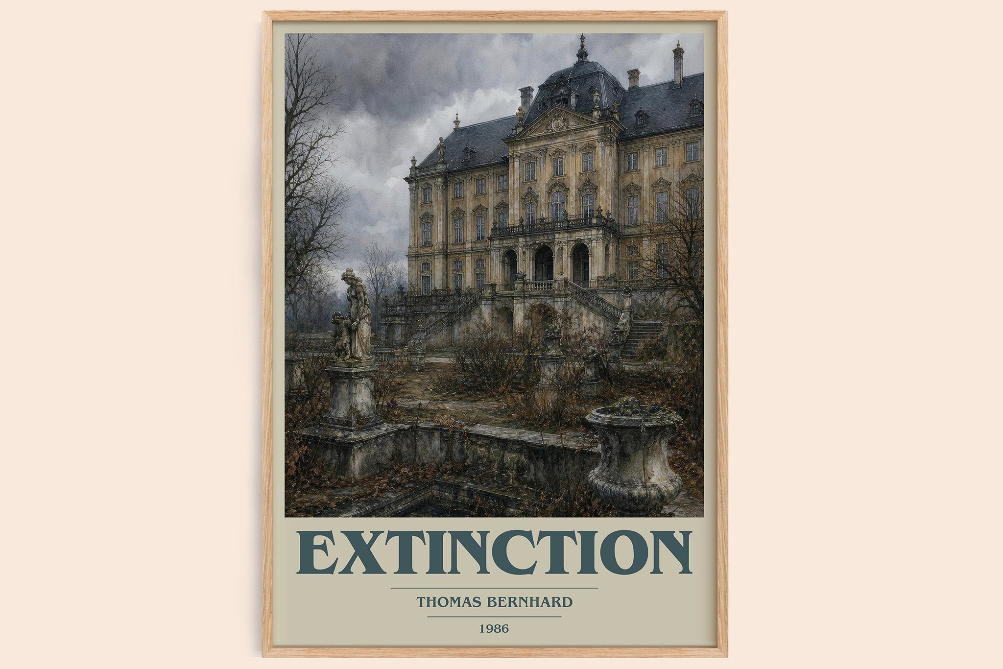 Extinction Book Cover Poster by Thomas Bernhard
