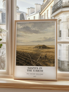 Giants in the Earth book cover poster colour and style options – Ole Edvart Rolvaag book art