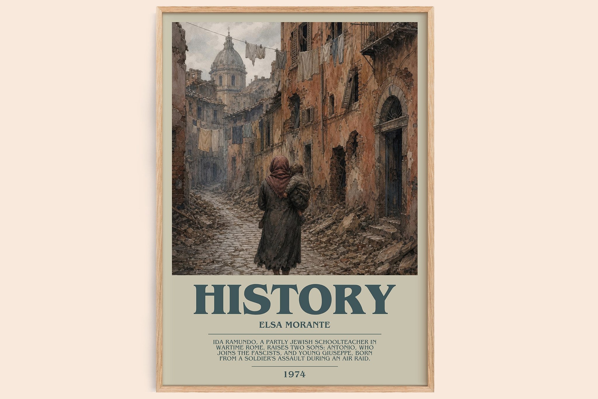 History Bookish Wall Art by Elsa Morante
