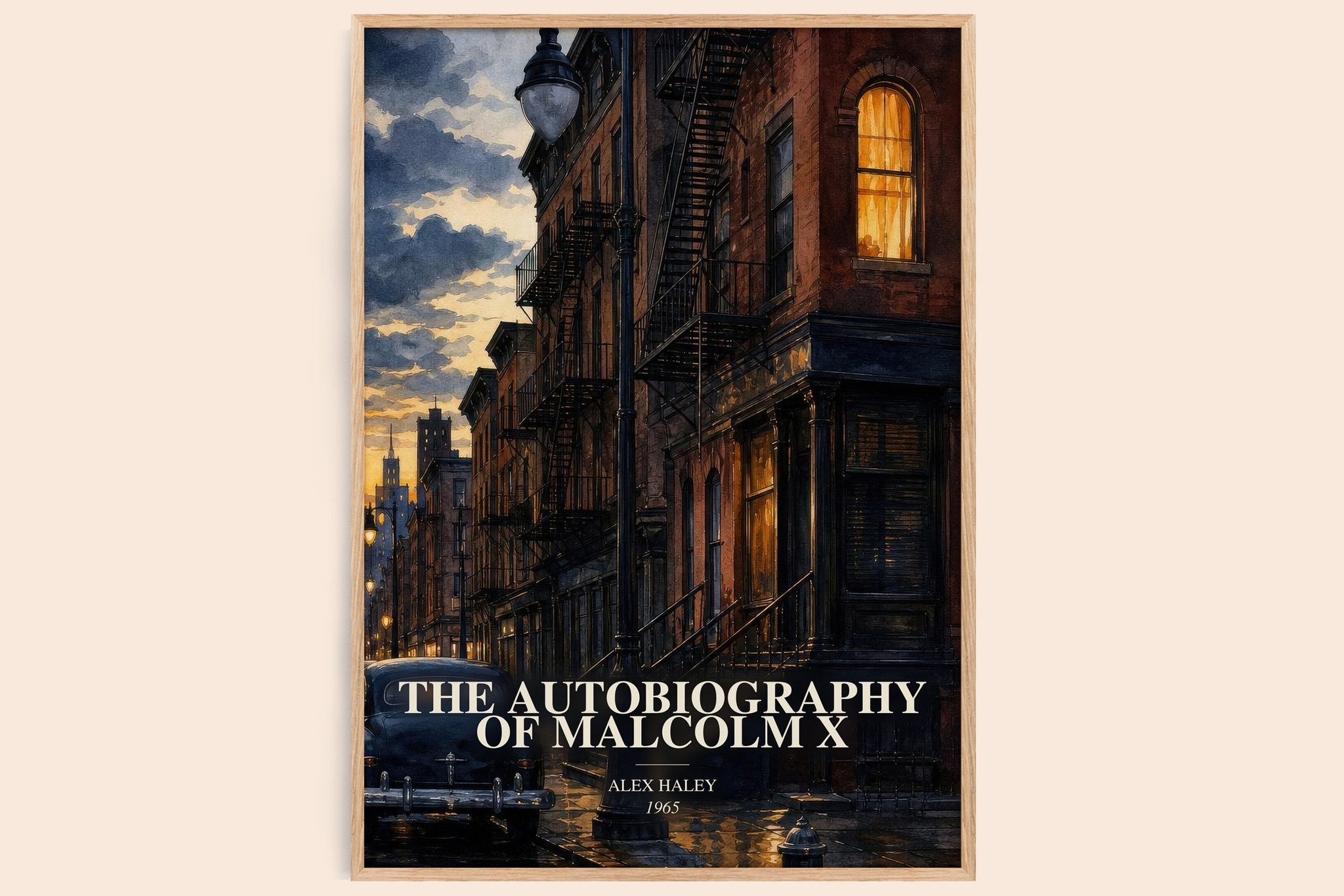 Autobiography of Malcolm X Book Watercolour Illustration by Alex Haley