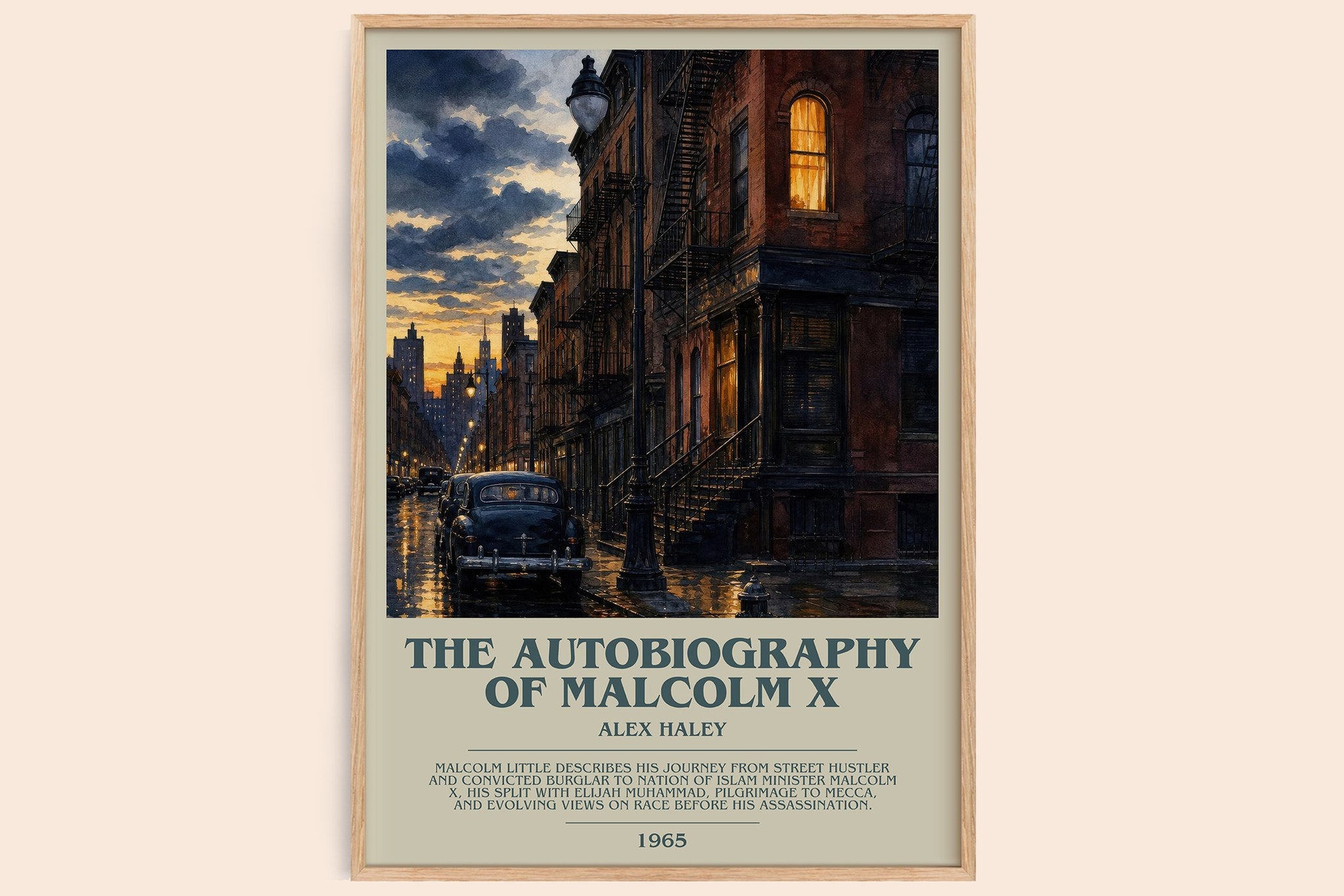 The Autobiography of Malcolm X Bookish Wall Art by Alex Haley