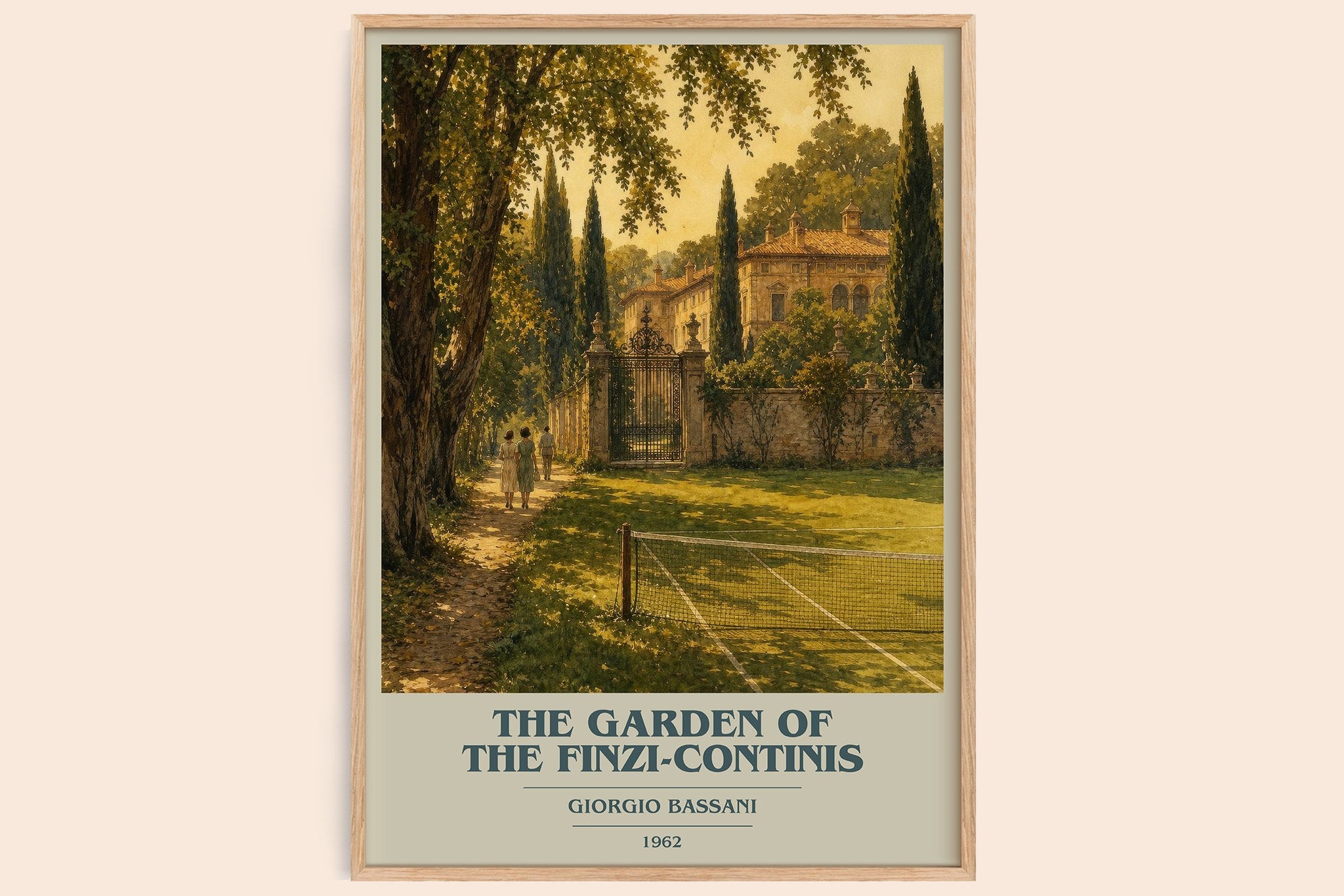 The Garden of the Finzi-Continis Book Cover Poster by Giorgio Bassani