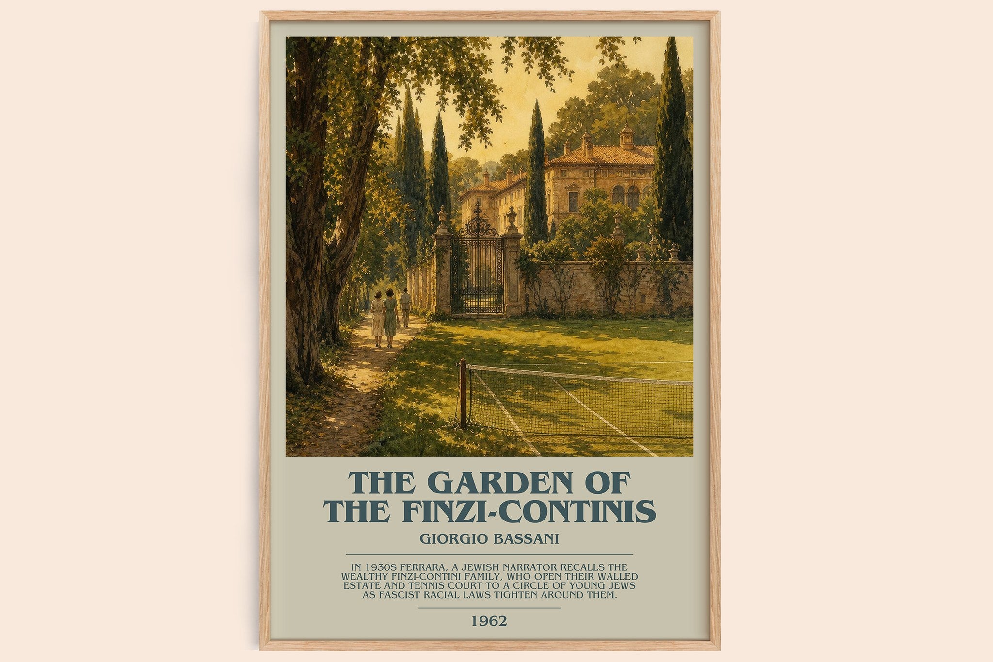 The Garden of the Finzi-Continis Bookish Wall Art by Giorgio Bassani