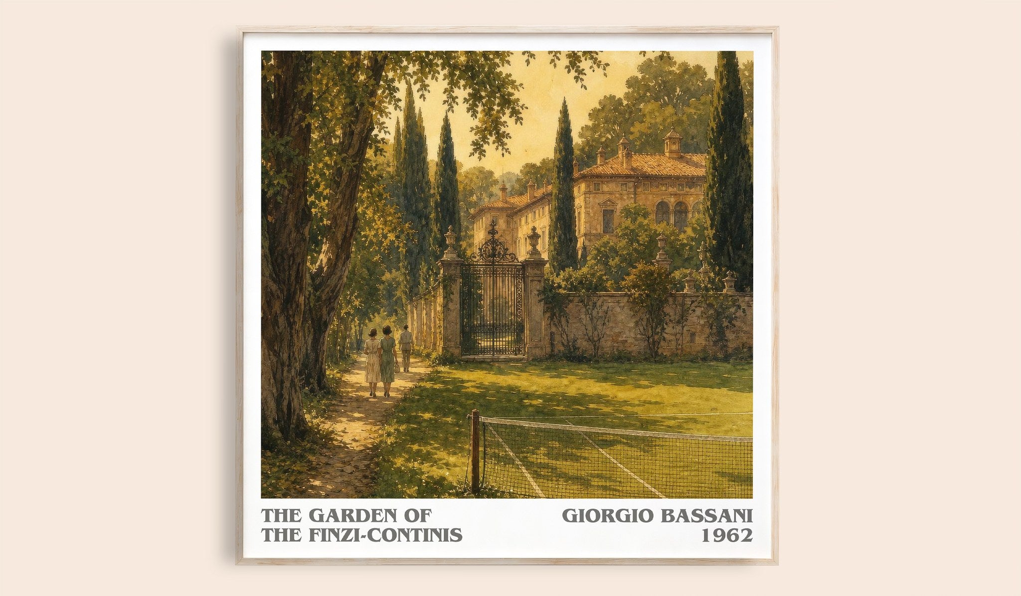 The Garden of the Finzi-Continis Literary Art Print by Giorgio Bassani
