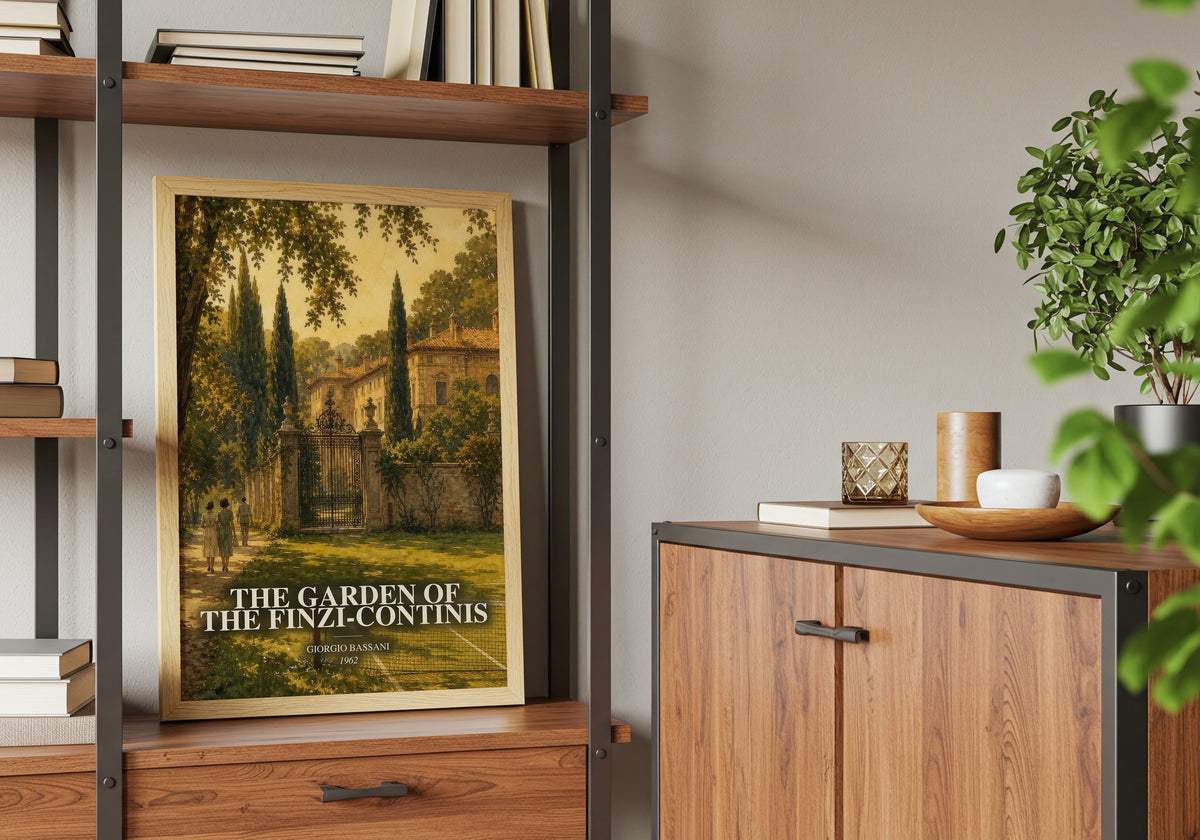 The Garden of the Finzi-Continis book watercolour illustration paper finish options – matte satin gloss