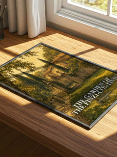 The Garden of the Finzi-Continis watercolour book poster framed on wall – historical fiction wall art