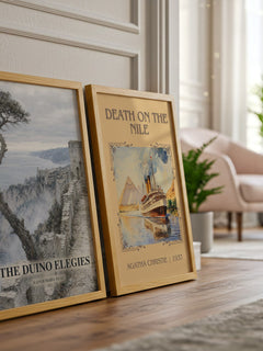 The Duino Elegies watercolour print framed by window – literary home decor