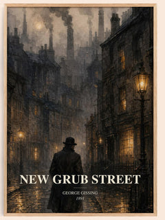 New Grub Street watercolour book poster by George Gissing – framed literary art print