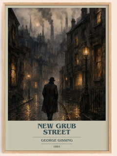 New Grub Street book cover book poster by George Gissing – framed literary art print
