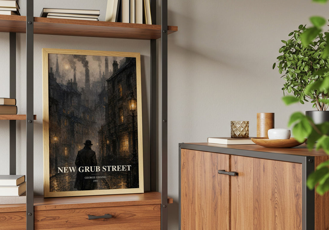 New Grub Street book watercolour illustration paper finish options – matte satin gloss