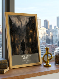 New Grub Street book cover poster colour and style options – George Gissing book art
