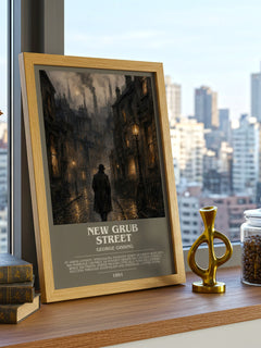 New Grub Street bookish poster colour and style options – George Gissing book art