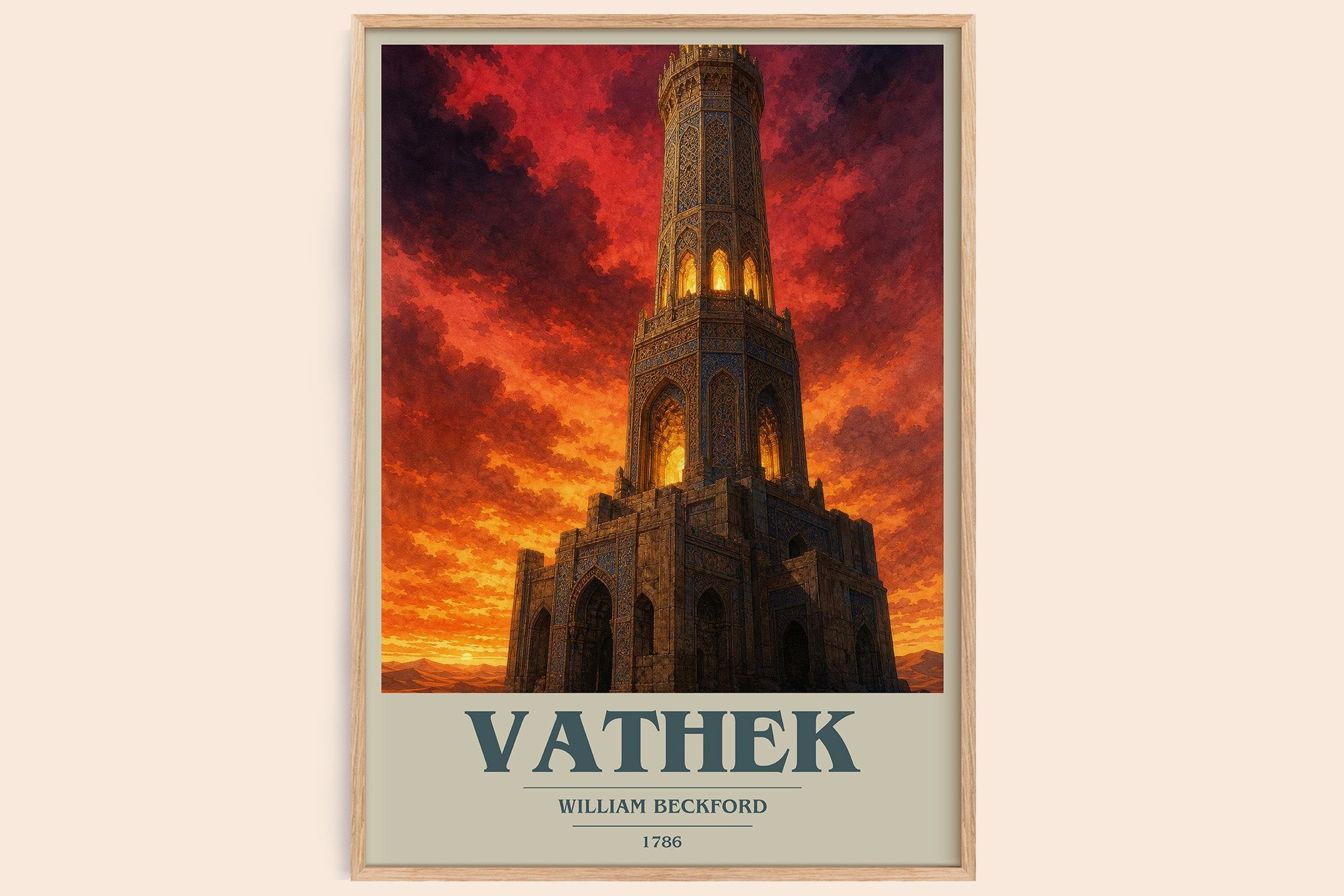Vathek Book Cover Poster by William Beckford