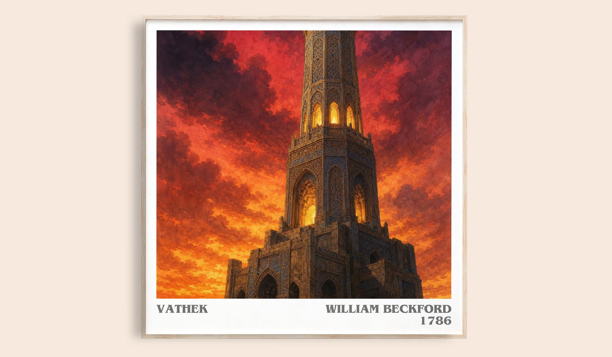 Vathek Literary Art Print by William Beckford