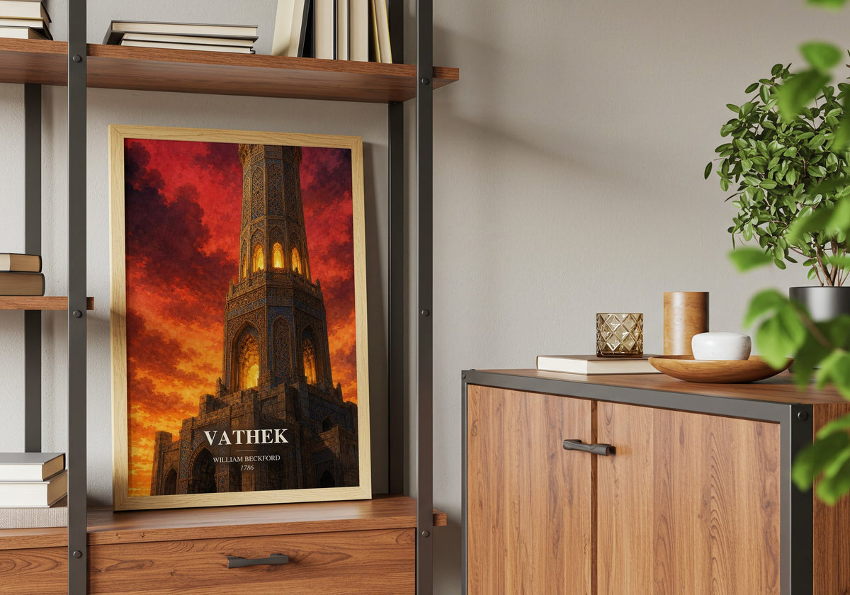 Vathek book watercolour illustration paper finish options – matte satin gloss
