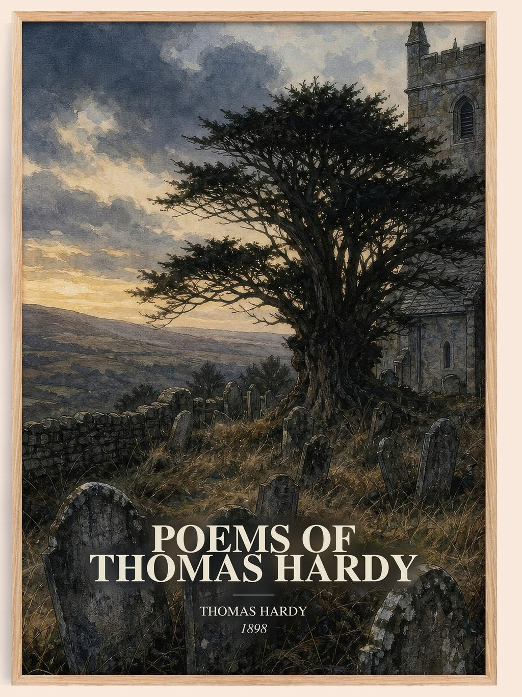 Poems Of Thomas Hardy watercolour book poster by Thomas Hardy – framed literary art print