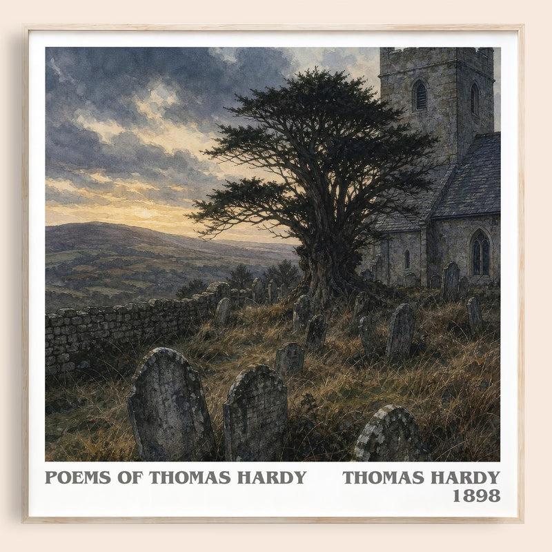 Poems Of Thomas Hardy literary book poster by Thomas Hardy – framed literary art print