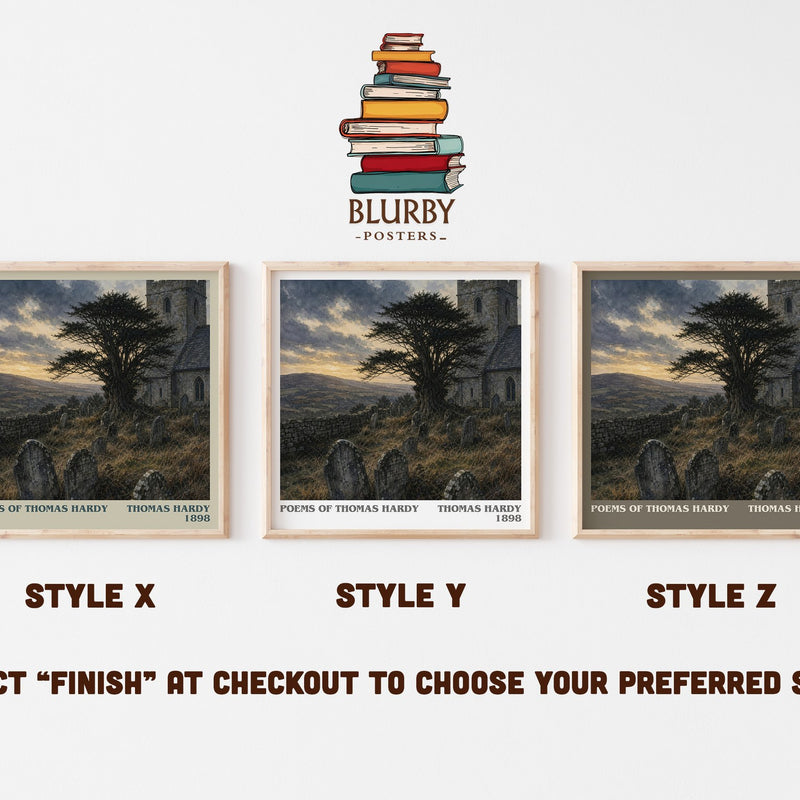 Poems Of Thomas Hardy literary print in frame leaning in hallway – poetry wall art