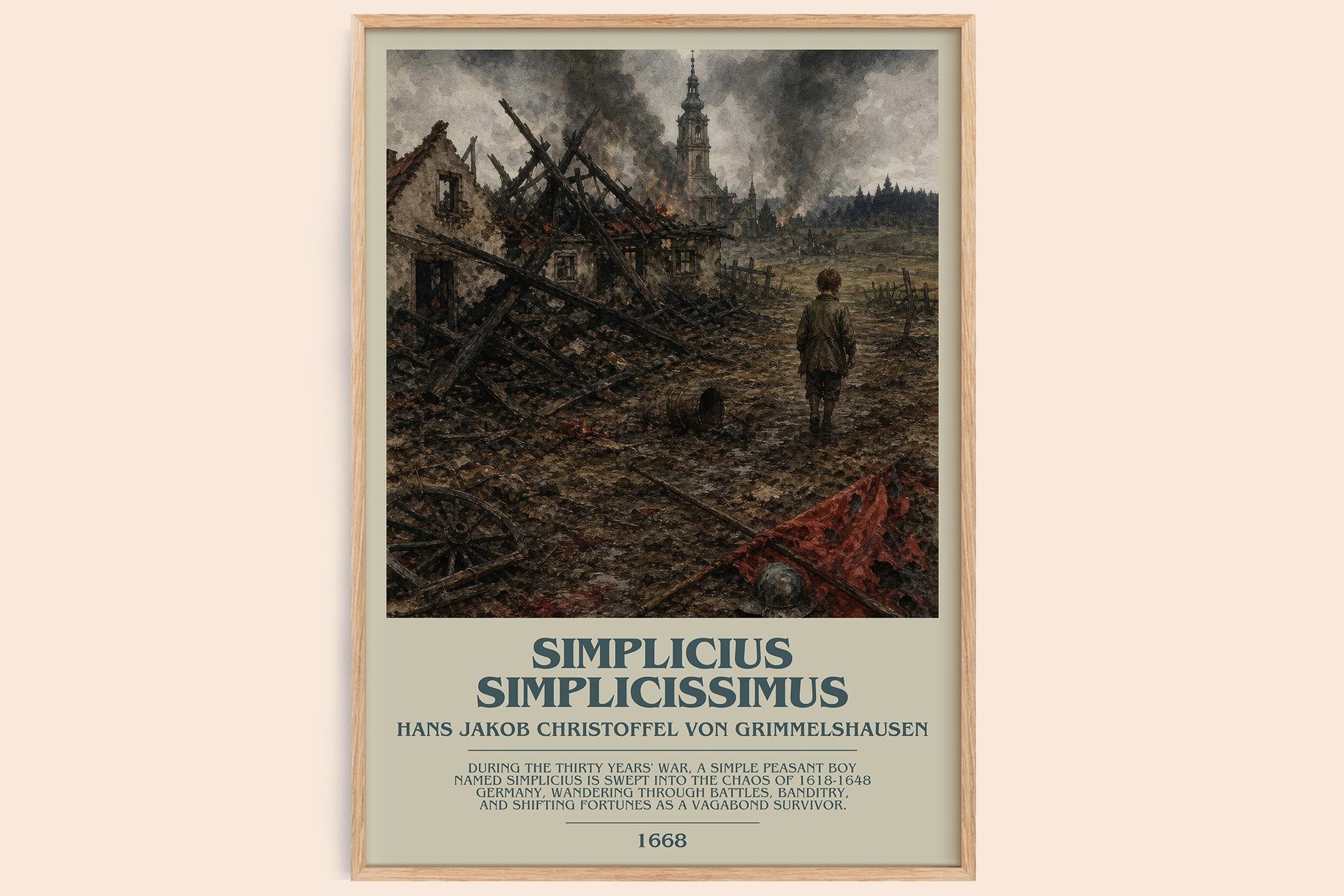 Simplicius Simplicissimus Bookish Wall Art by H. Grimmelshausen