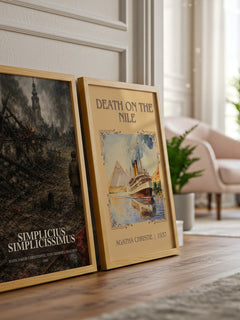 Simplicius Simplicissimus watercolour print framed by window – literary home decor