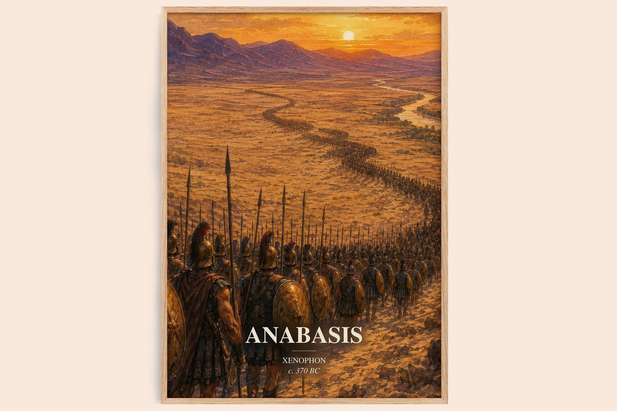 Anabasis Book Watercolour Illustration by Xenophon