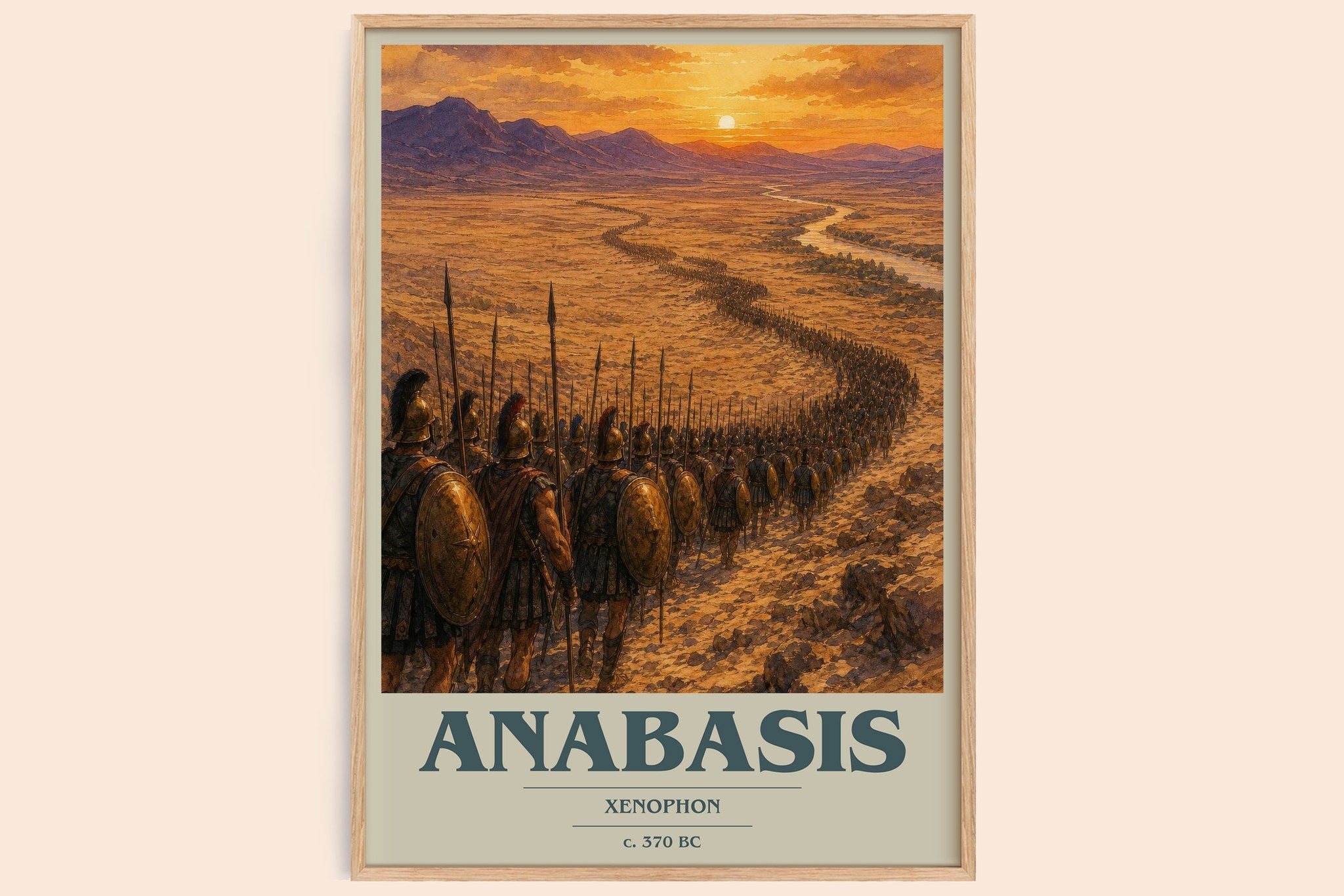 Anabasis Book Cover Poster by Xenophon