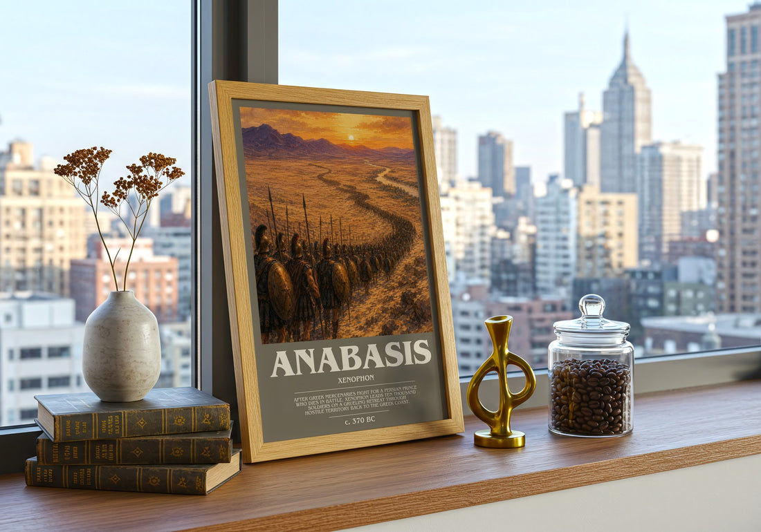 Anabasis bookish poster colour and style options – Xenophon book art