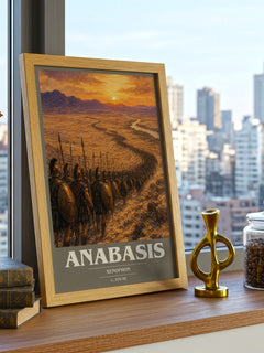 Anabasis book cover poster colour and style options – Xenophon book art
