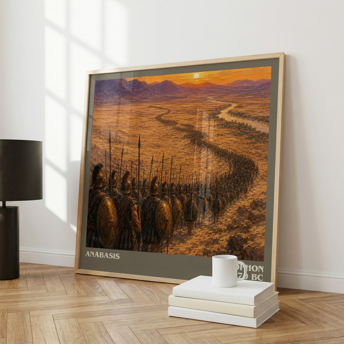 Anabasis literary art print colour and style options – Xenophon book art